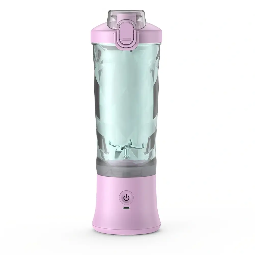 Portable Blender 600ML Electric Juicer Fruit Mixers 4000mAh USB Rechargeable Smoothie Mini Blender Personal Juicer Colorf by Dropshipman