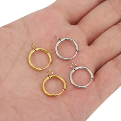 10pcs PVD Never Fade Earrings Hooks Making 16mm Hypoallergenic Stainless Steel Earring Clasps Wire For Jewelry Findings Supplies by All Mart Bristol Ltd