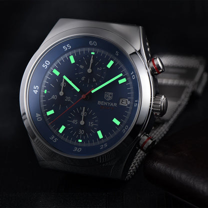BENYAR Top Luxury Brand Men's Business Leisure Watch Mesh Band Quartz Timing Men's Watch 30 Meter Waterproof by All Mart Bristol Ltd