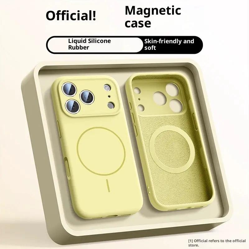 Applicable To 17 Fine Circle Magnetic Phone Case Liquid Silicone by Dropshipman