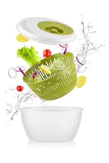 Salad Spinner 4.5L Vegetable Dryer with Ergonomic Handle Large Bowl by All Mart Bristol Ltd