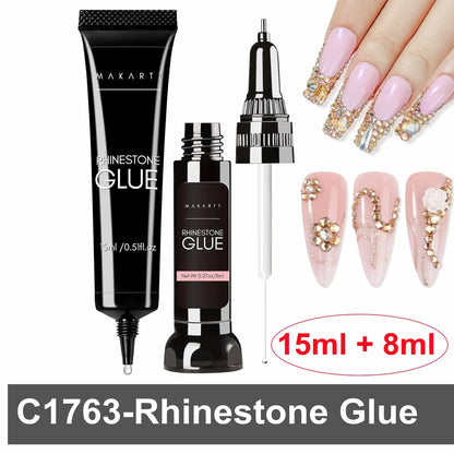 Makartt Nail Rhinestone Glue, Gel Nail Glue for Rhinestones for 3D Design Super Strong Adhesive Nail Gem Glue for Christmas DIY by All Mart Bristol Ltd