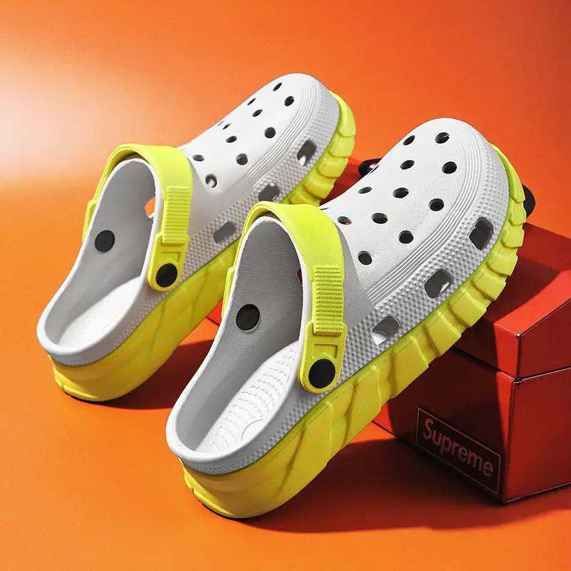 Hole Shoes Men's Outerwear Non-slip Wear-resistant Slippers by Dropshipman
