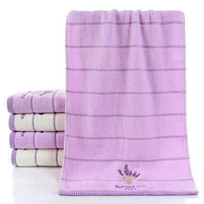 Pure Cotton 32 Strand Embroidered Face Washing Towel by Dropshipman