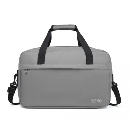 E1960M - Kono Lightweight Multi Purpose Unisex Sports Travel Duffel Bag - Grey by All Mart Bristol Ltd