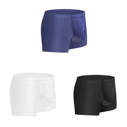 3PCS Men Boxer Shorts Mens Ice Silk Seamless Underwear Boxers Homme Ice Silk Boxershorts Breathable Mesh Panties Sexy Underpants by All Mart Bristol Ltd