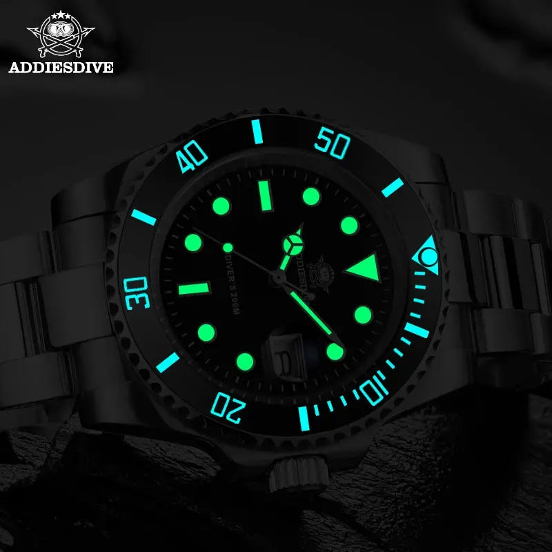 ADDIESDIVE Men's Classic Watch with Ceramic Bezel 200m Water Resistant Casual Quartz Watch BGW9 Blue Luminous Gift Watch MY-H3-2 by All Mart Bristol Ltd