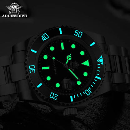 ADDIESDIVE Men's Classic Watch with Ceramic Bezel 200m Water Resistant Casual Quartz Watch BGW9 Blue Luminous Gift Watch MY-H3-2 by All Mart Bristol Ltd