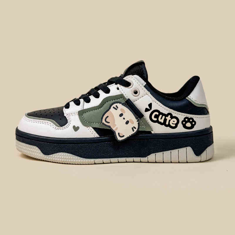 Cute Casual Sneakers Women's Color Matching Flat Low-tops by Dropshipman