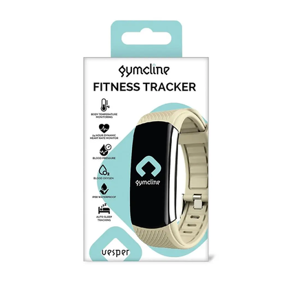 Gymcline Vesper Fitness Tracker with Body Temperature Monitoring, Cream by Gymcline