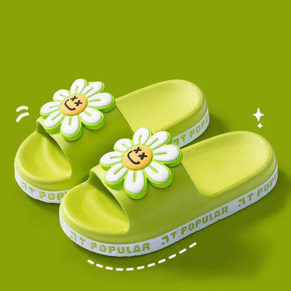 Summer Flower Slippers Women New Fashion Letter Garden Shoes Indoor Anti-Slip Floor Bathroom Bathing Home Slipper by Dropshipman
