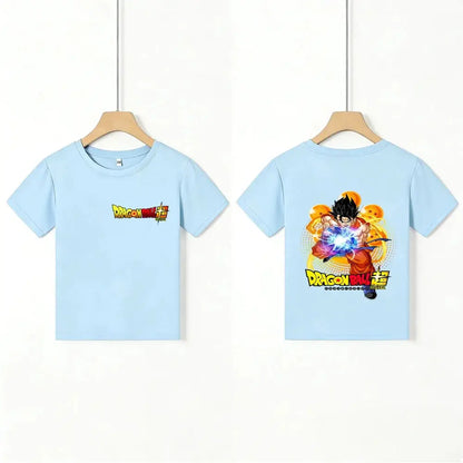 Kids T-Shirt Dragon Ball Goku & Great Ape Print Cartoon Anime Themed Casual Cotton Tee for Boys Girls