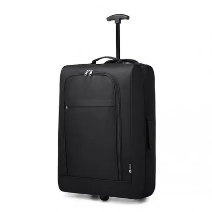 K1873-2 - Kono CABIN SIZE SOFT SHELL HAND LUGGAGE - BLACK by All Mart Bristol Ltd