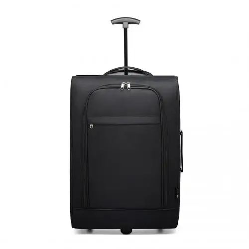 K1873-2 - Kono CABIN SIZE SOFT SHELL HAND LUGGAGE - BLACK by All Mart Bristol Ltd