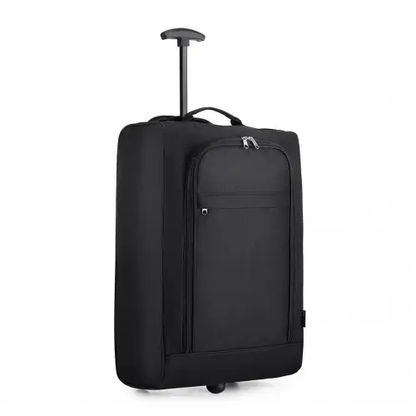 K1873-2 - Kono CABIN SIZE SOFT SHELL HAND LUGGAGE - BLACK by All Mart Bristol Ltd