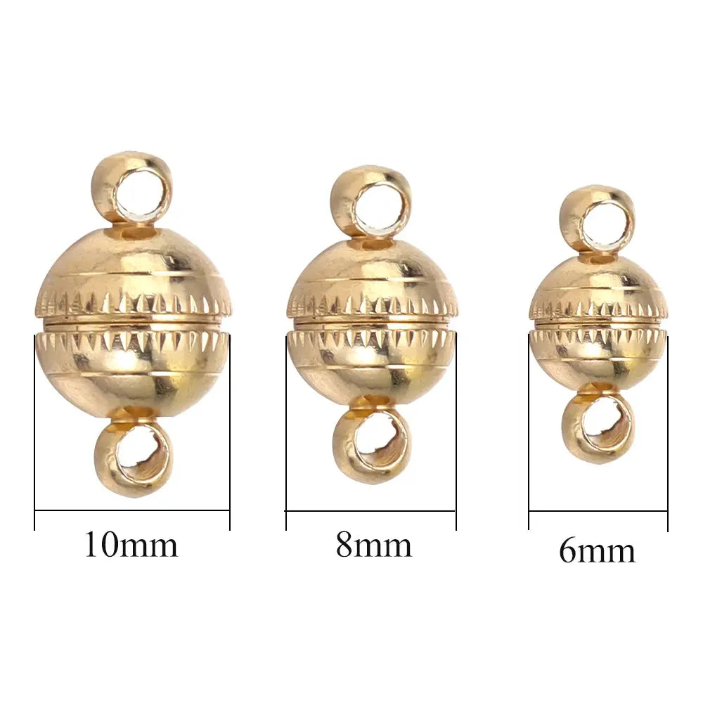 5pcs/lot Copper Strong Magnetic Clasps Round End Clasp Connectors For Jewelry Making DIY Handmade Bracelet Necklaces Accessories by All Mart Bristol Ltd