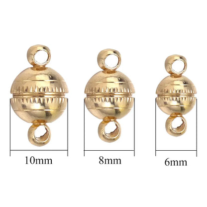 5pcs/lot Copper Strong Magnetic Clasps Round End Clasp Connectors For Jewelry Making DIY Handmade Bracelet Necklaces Accessories by All Mart Bristol Ltd