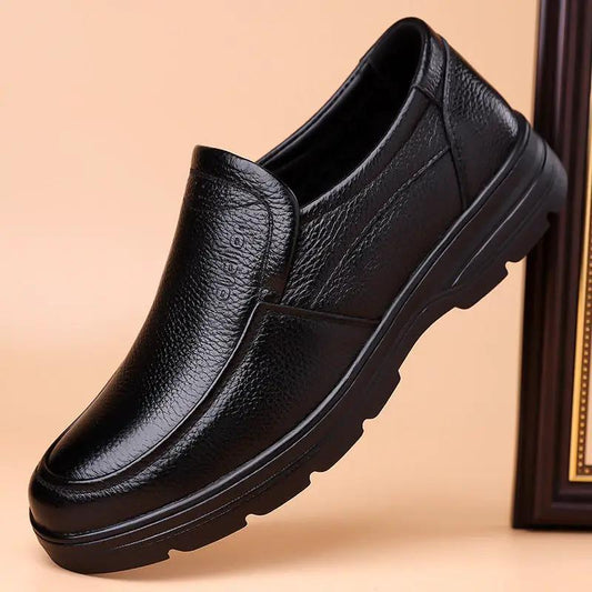 Men's Genuine Leather Lace-up Business Casual Shoes by Dropshipman
