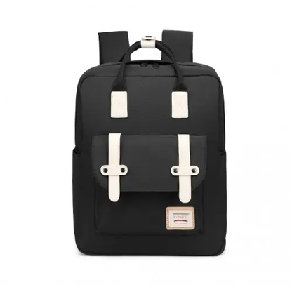 EB2211 - Kono Casual Daypack Lightweight Backpack Travel Bag - Black by All Mart Bristol Ltd