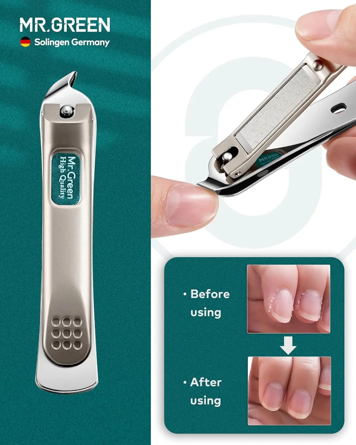 Premium 3-Piece Nail Clipper Set - Stainless Steel Nail & Slant Edge Toenail Cutter for Men and Women by All Mart Bristol Ltd