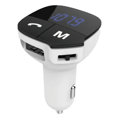 Aquarius Bluetooth Car Adapter FM Transmitter Hands-free Calling Car Kit, White by Aquarius