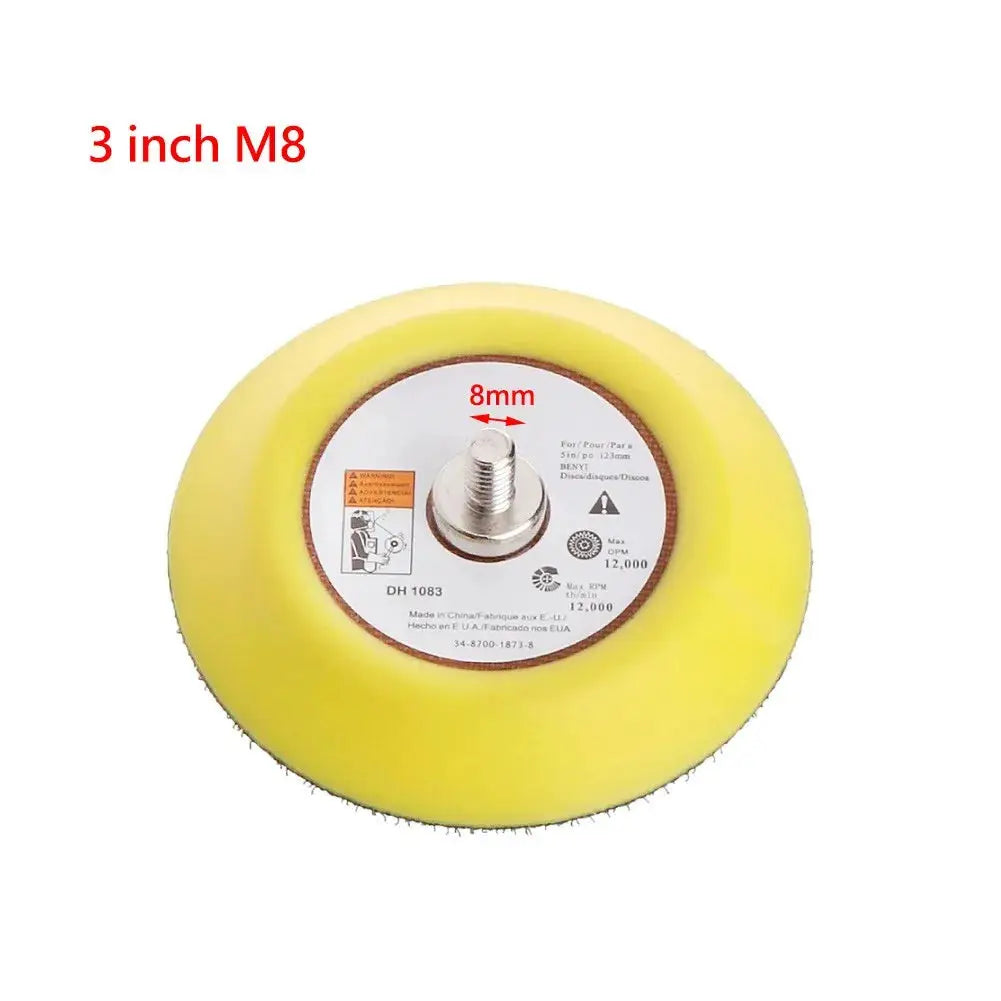 2/3/5 Inch Polishing Sanding Disc M6/M8 Male Thread Backing Pad Sander Polishing Tray For Wood Metal For Grinding Polishing by All Mart Bristol Ltd