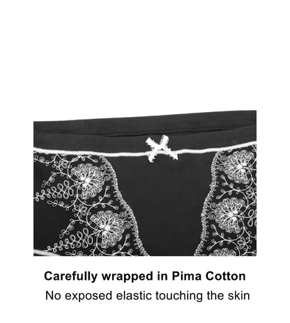 Snowdrop - Silk & Organic Cotton Full Brief in Black by Juliemay Lingerie
