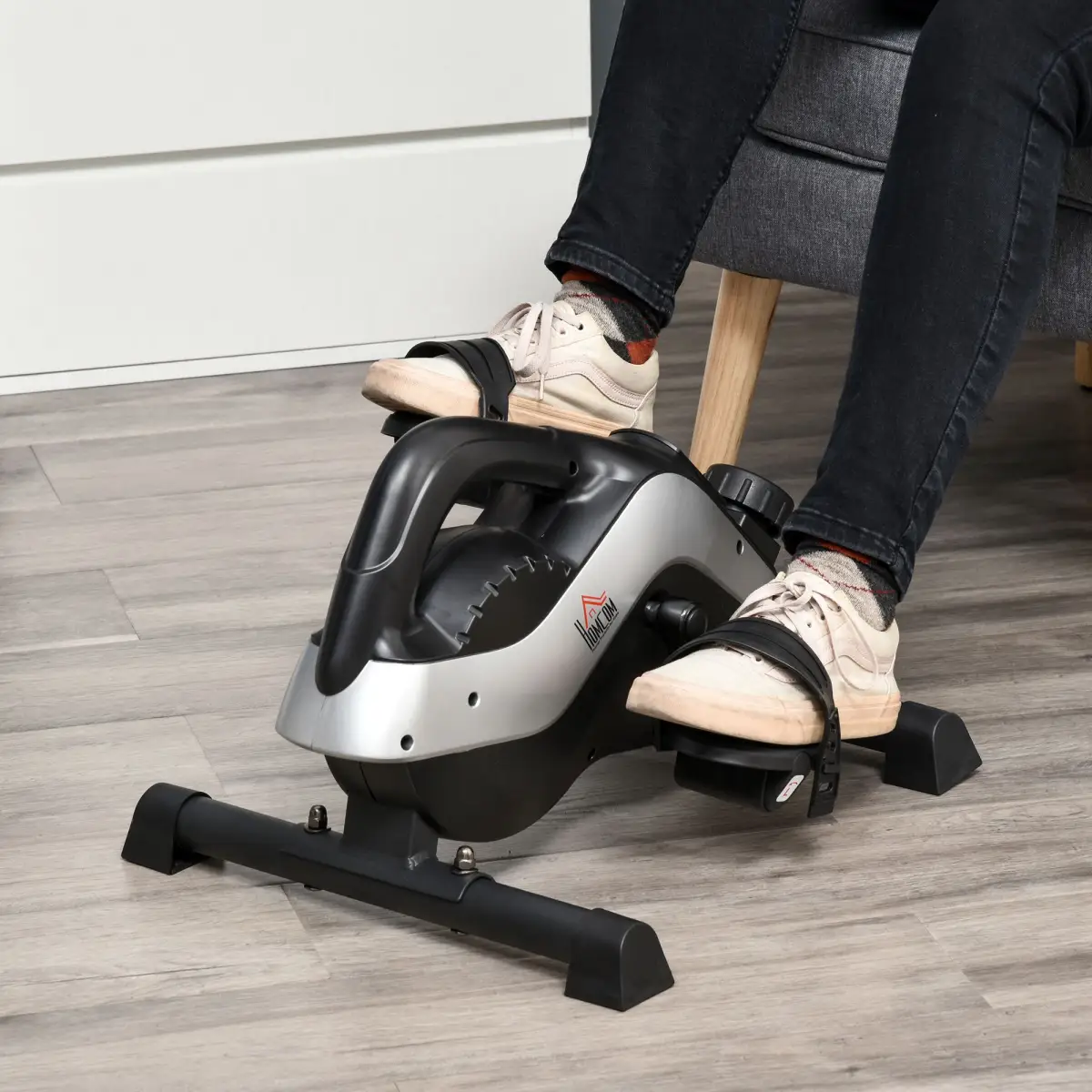 Mini Exercise Bike 8 Levels Magnetic Resistance Leg Fitness LCD Display HOMCOM by Unbranded