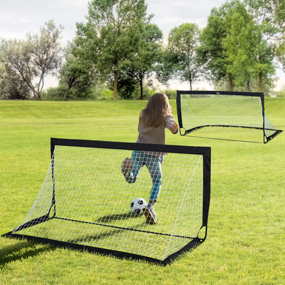 Football Goal Folding Outdoor with All Weather Net Kids Adults 6'x3' HOMCOM by Unbranded