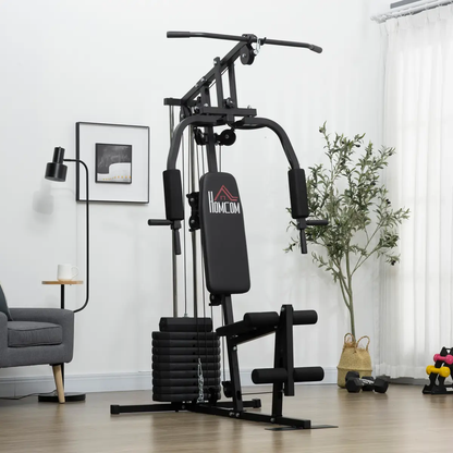 Multifunction Home Gym Machine with 45kg Weights for Full Body Workout HOMCOM by Unbranded