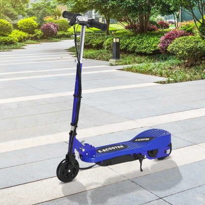 Folding Kids Electric Scooter 7-14 Adjustable Battery Power PU Wheels HOMCOM by Unbranded