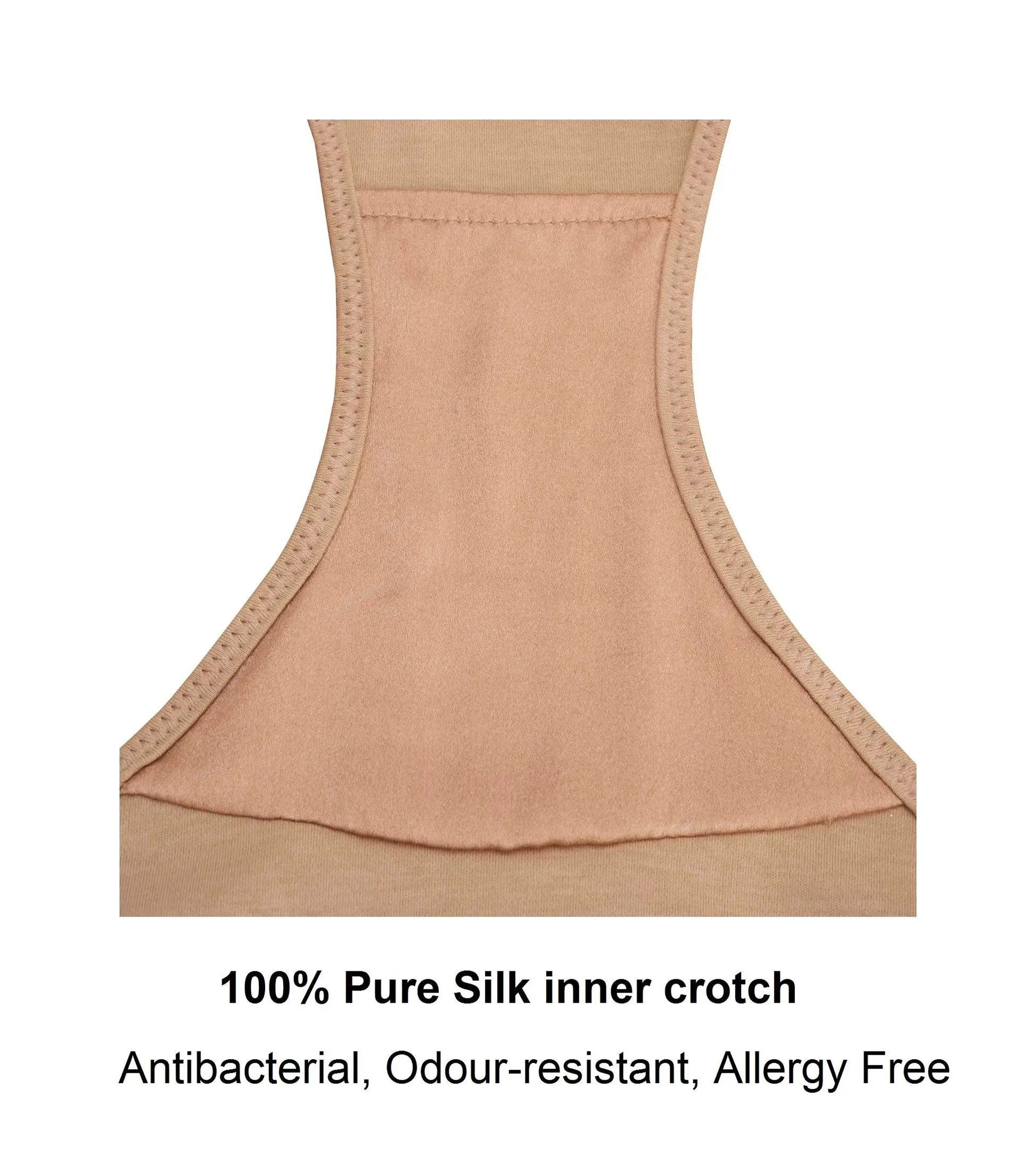 Vanessa- Silk & Organic Cotton Full Brief in Skin Tone Colours by Juliemay Lingerie
