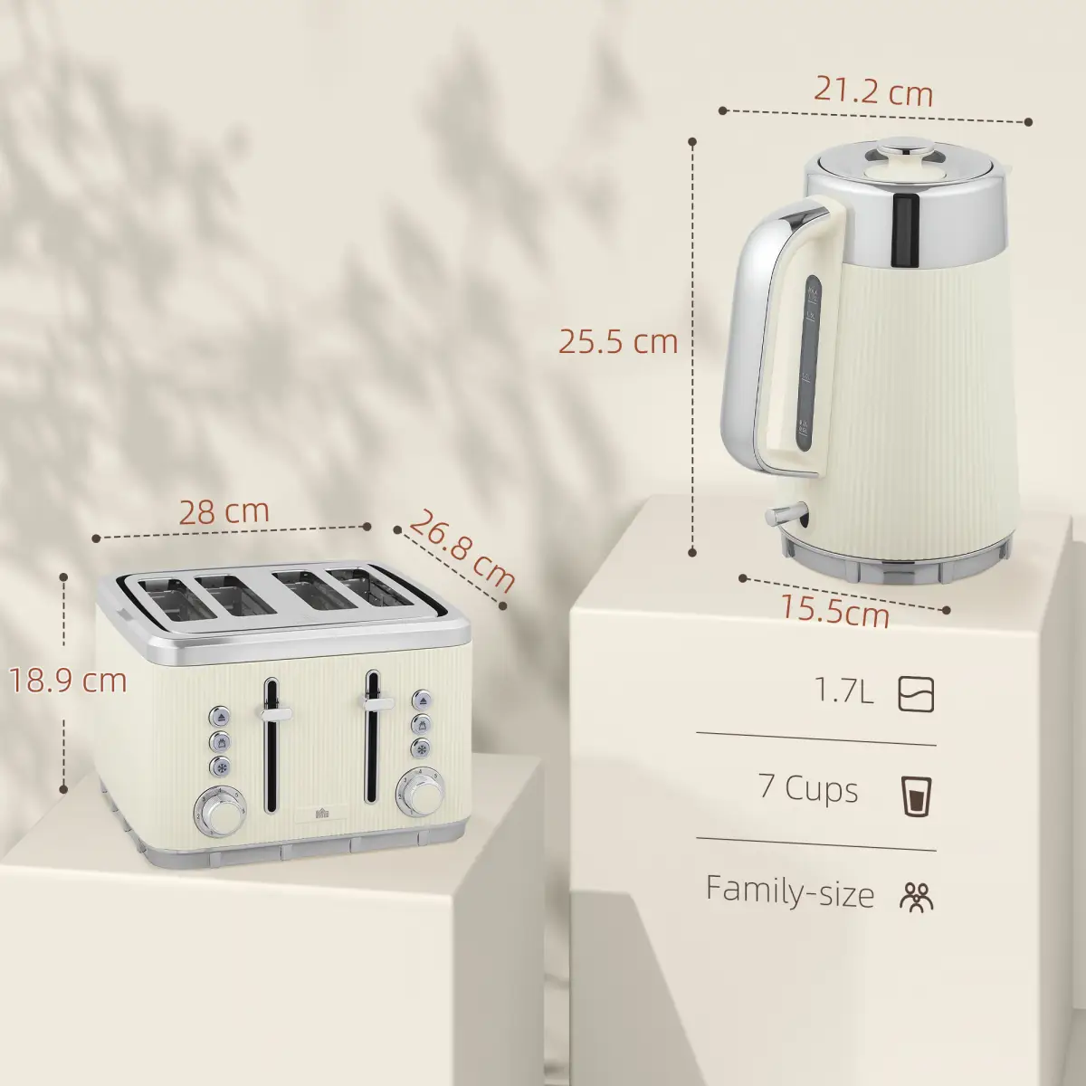 Kettle and Toaster Set by N/A