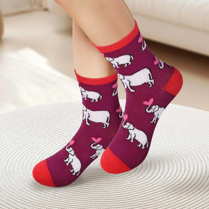 VINSANI ELEPHANT SOCKS 5pk 1010413 by Vinsani