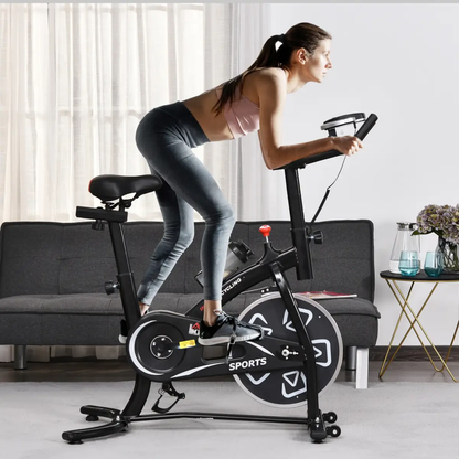 Exercise Training Bike Indoor Cycling Bicycle Trainer LCD Monitor by HOMCOM