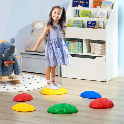 ZONEKIZ Balance River Stones w/ Non-Slip Mats for Ages 3-8 Years by ZONEKIZ
