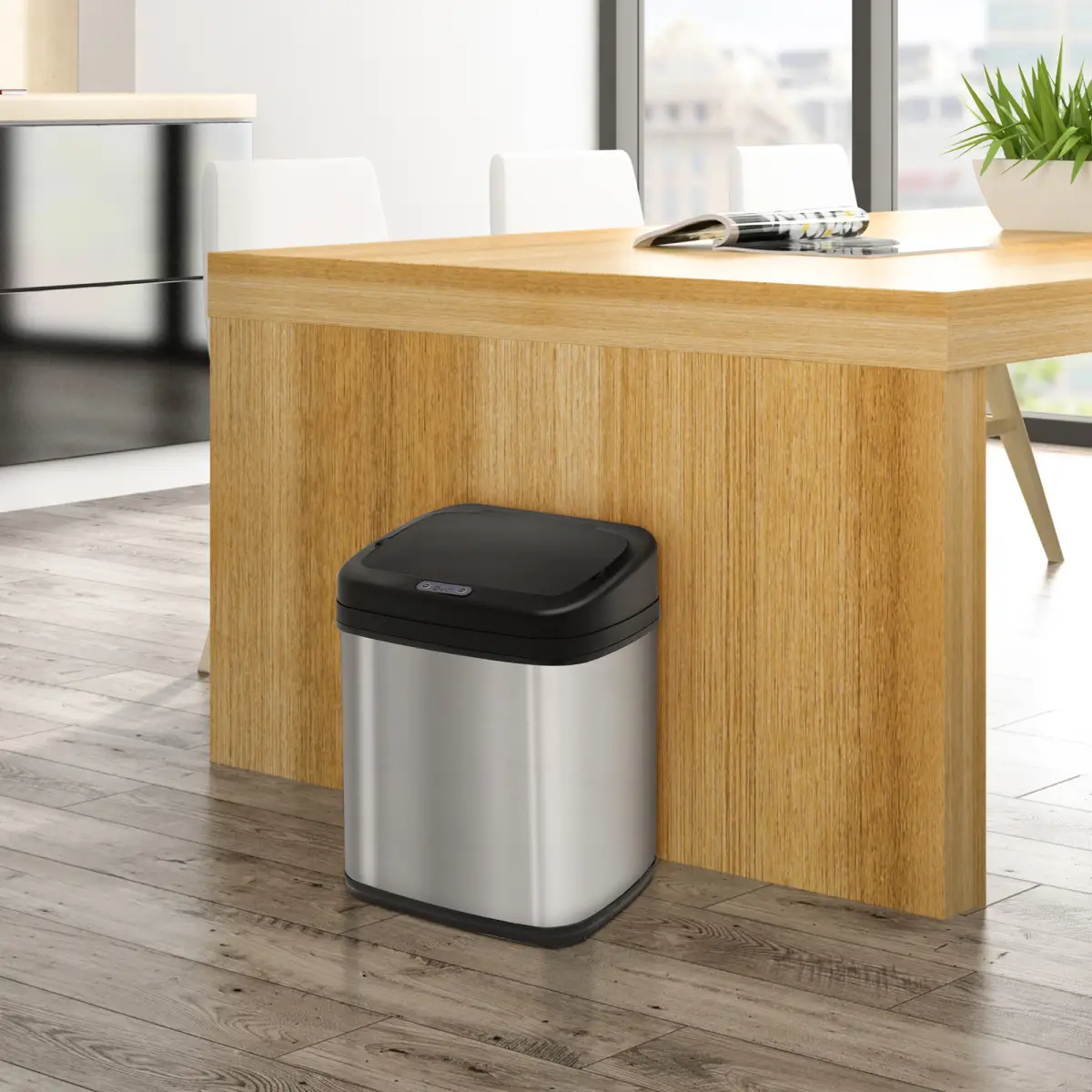 20L Stainless Steel Auto Kitchen Bin Sensor Bucket in L Size by HOMCOM
