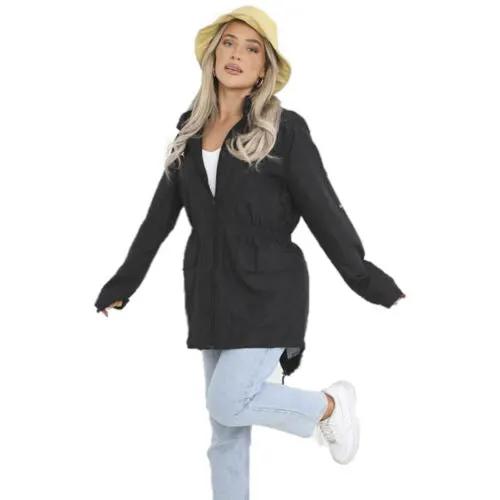Ladies Brave Soul Plus Size Rain Mac - Raveplain by Brave Soul