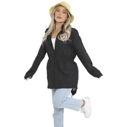 Ladies Brave Soul Plus Size Rain Mac - Raveplain by Brave Soul