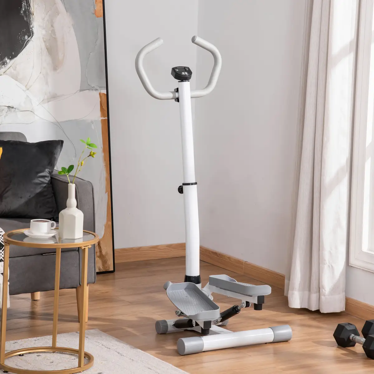 Adjustable Twist Stepper Step Machine For Home Gym Aerobic Workout HOMCOM by Unbranded
