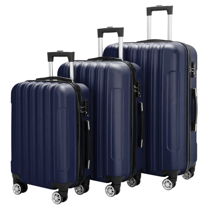 3 Pcs Suitcase Lightweight ABS Carry-on Hand Luggage 4 Spinner Wheels Trolley Case by N/A