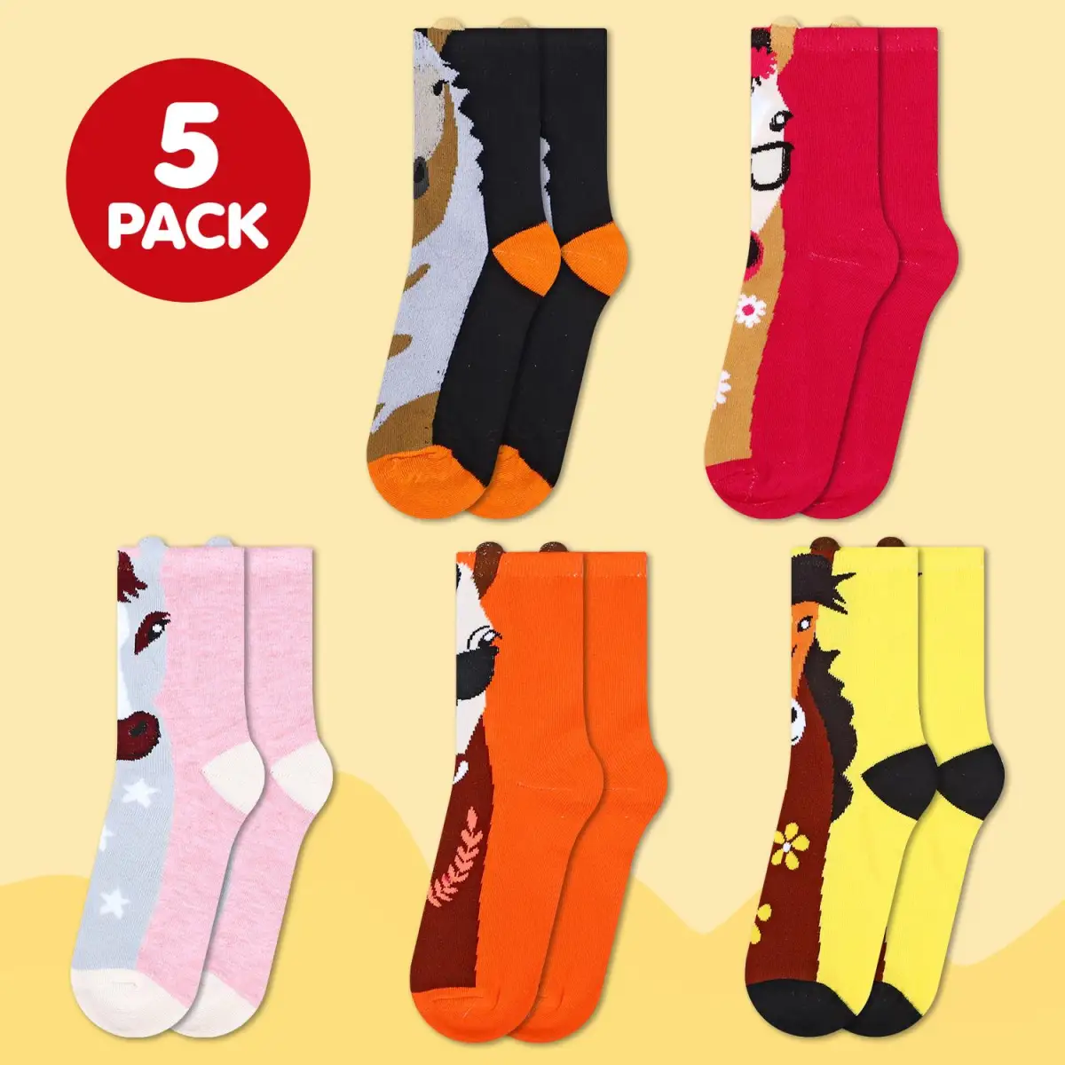 VINSANI HORSE SOCKS 5pk 1010417 by Vinsani