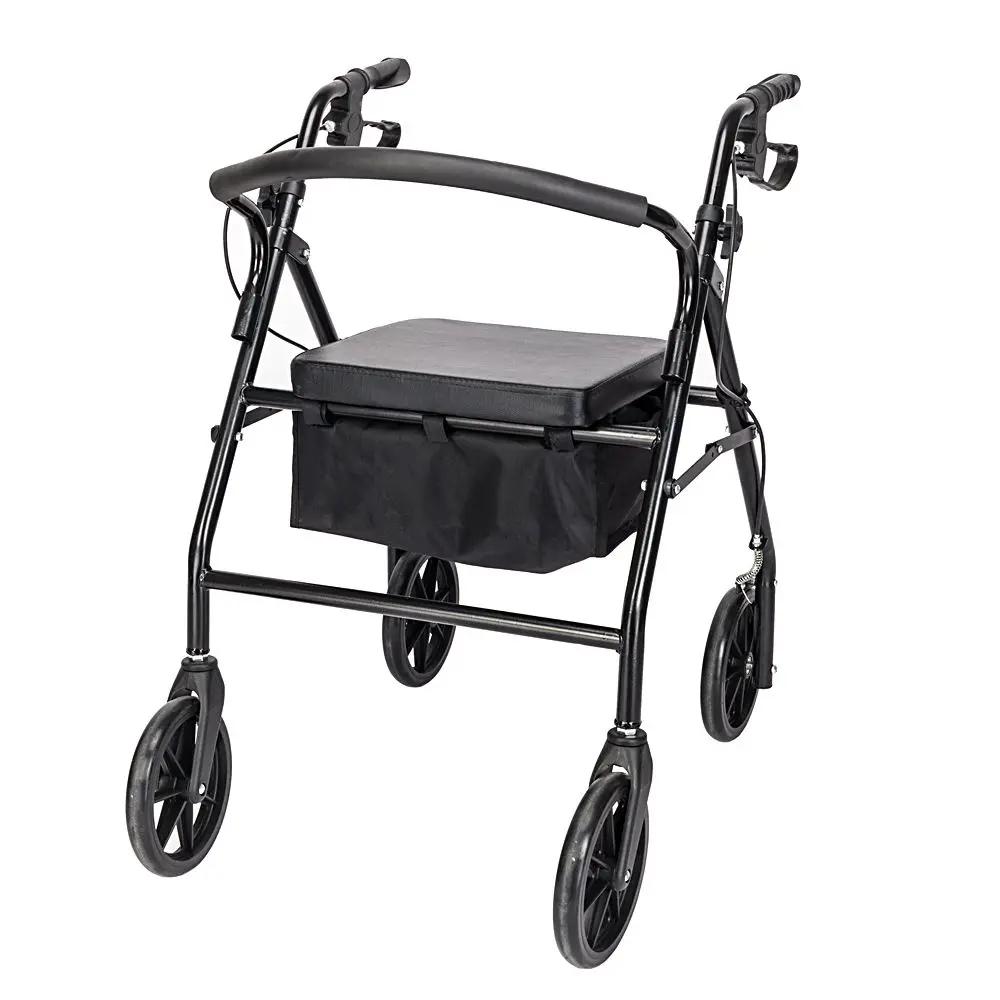 Steel Walker with Wheels Black by N/A