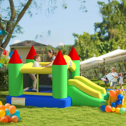 Bouncy Castle with Slide Inflatable Bouncer Kids Jumper Bounce Castle HOMCOM by Unbranded