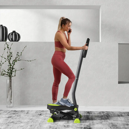 Twister Stepper Height Adjustable Step Machine w/ LCD Screen, Grey HOMCOM by Unbranded