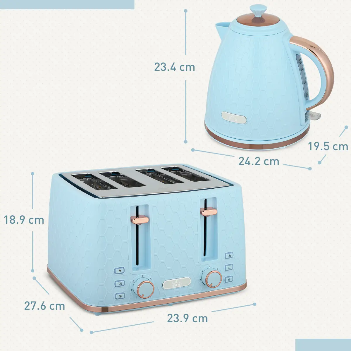 Kettle and Toaster Set by N/A