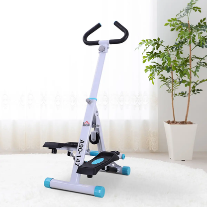 Stepper Fitness Exercise Handle Bar Machine Cardio Foldable Workout HOMCOM by Unbranded
