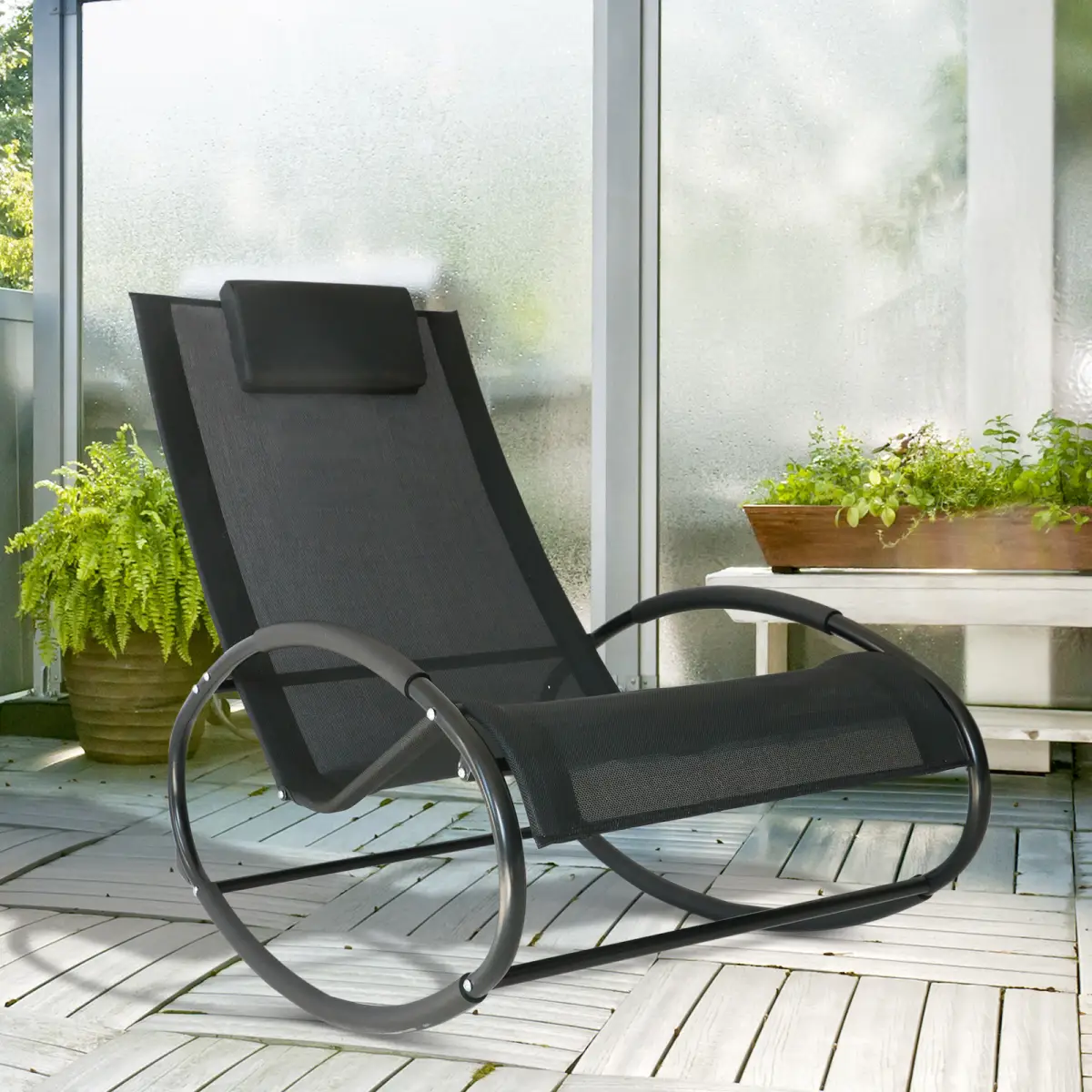 Outsunny Orbital Zero Gravity Rocking Chair, 88H cm by Outsunny