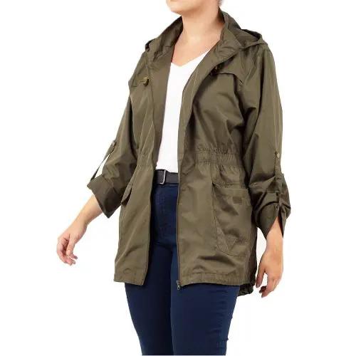Ladies Brave Soul Plus Size Rain Mac - Raveplain by Brave Soul