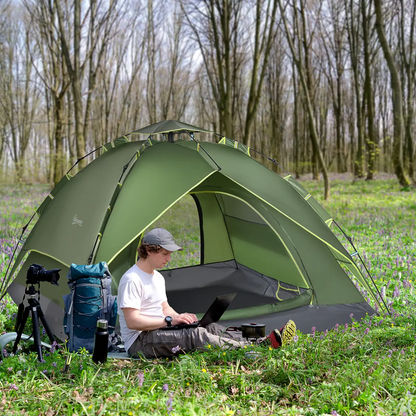 2 Man Pop Up Tent Camping Festival Hiking Family Travel Shelter Outsunny by Unbranded